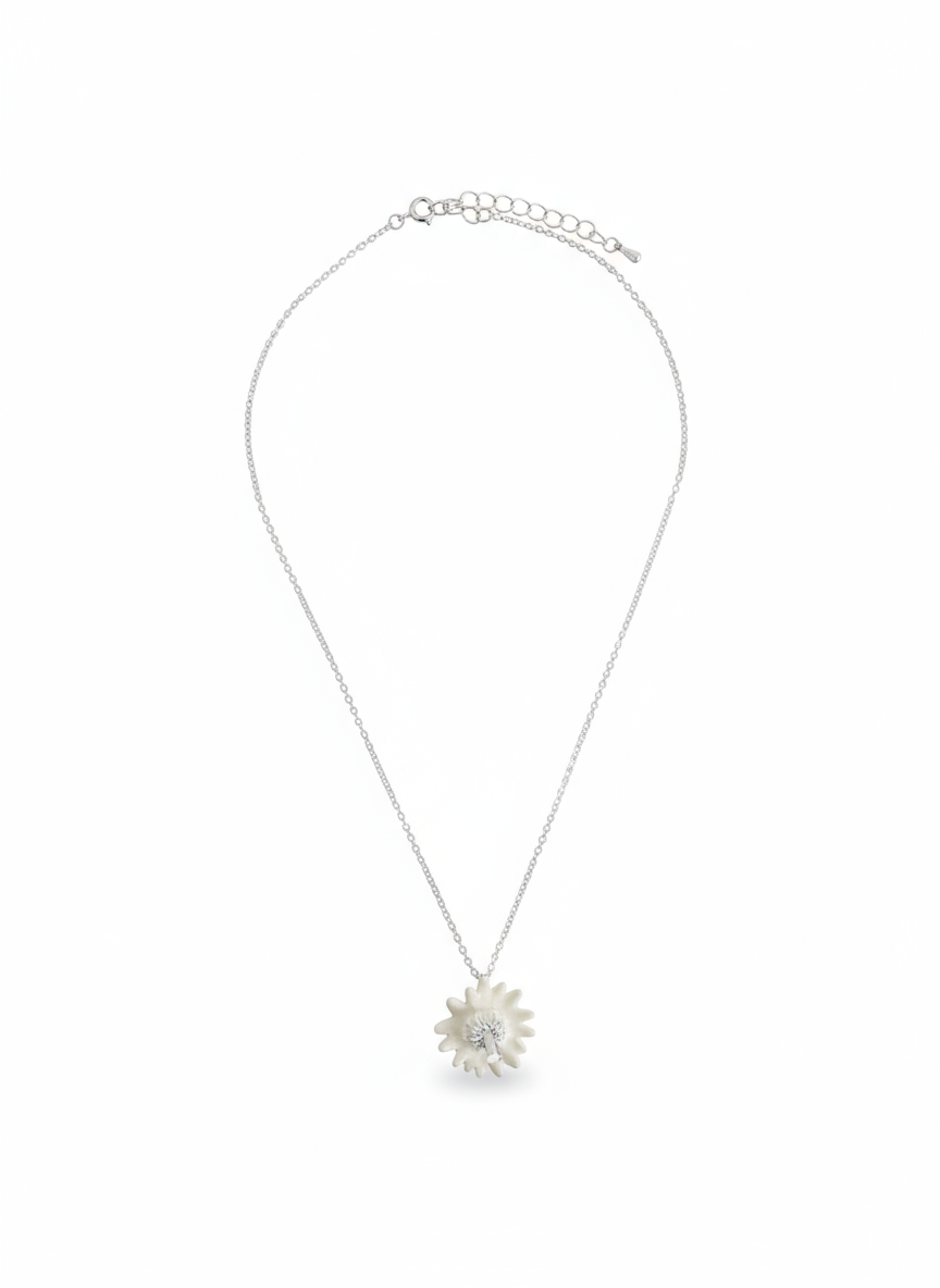 Colorful Enamel Daisy Pendant Necklace