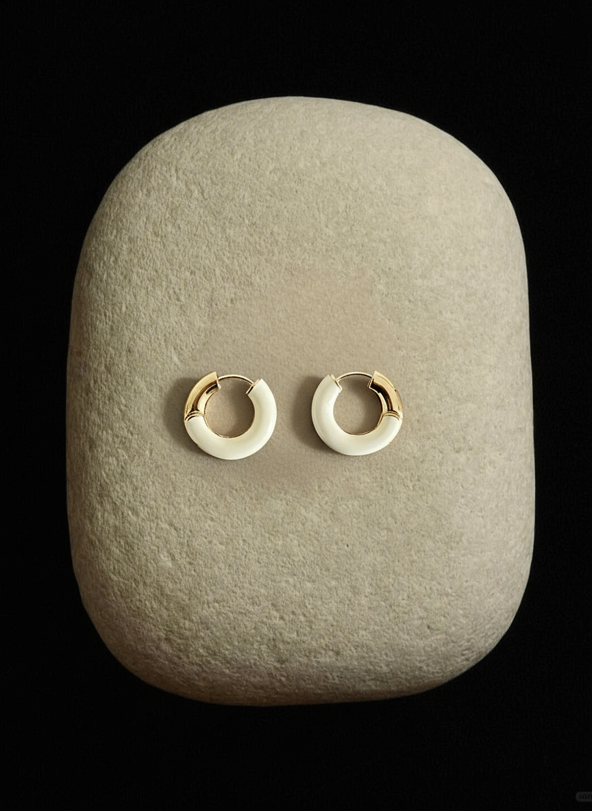 Mini Colorful Enamel Hoop Earrings