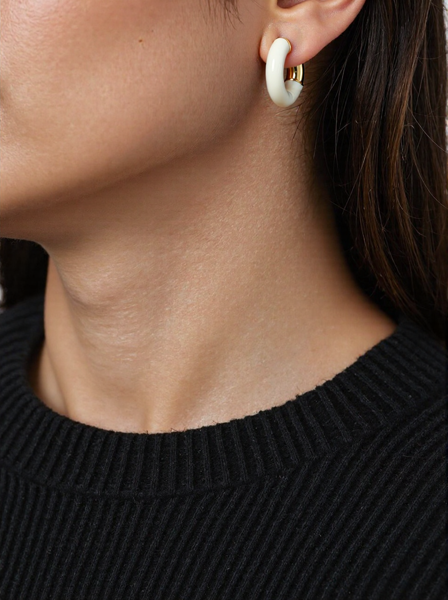 Mini Colorful Enamel Hoop Earrings