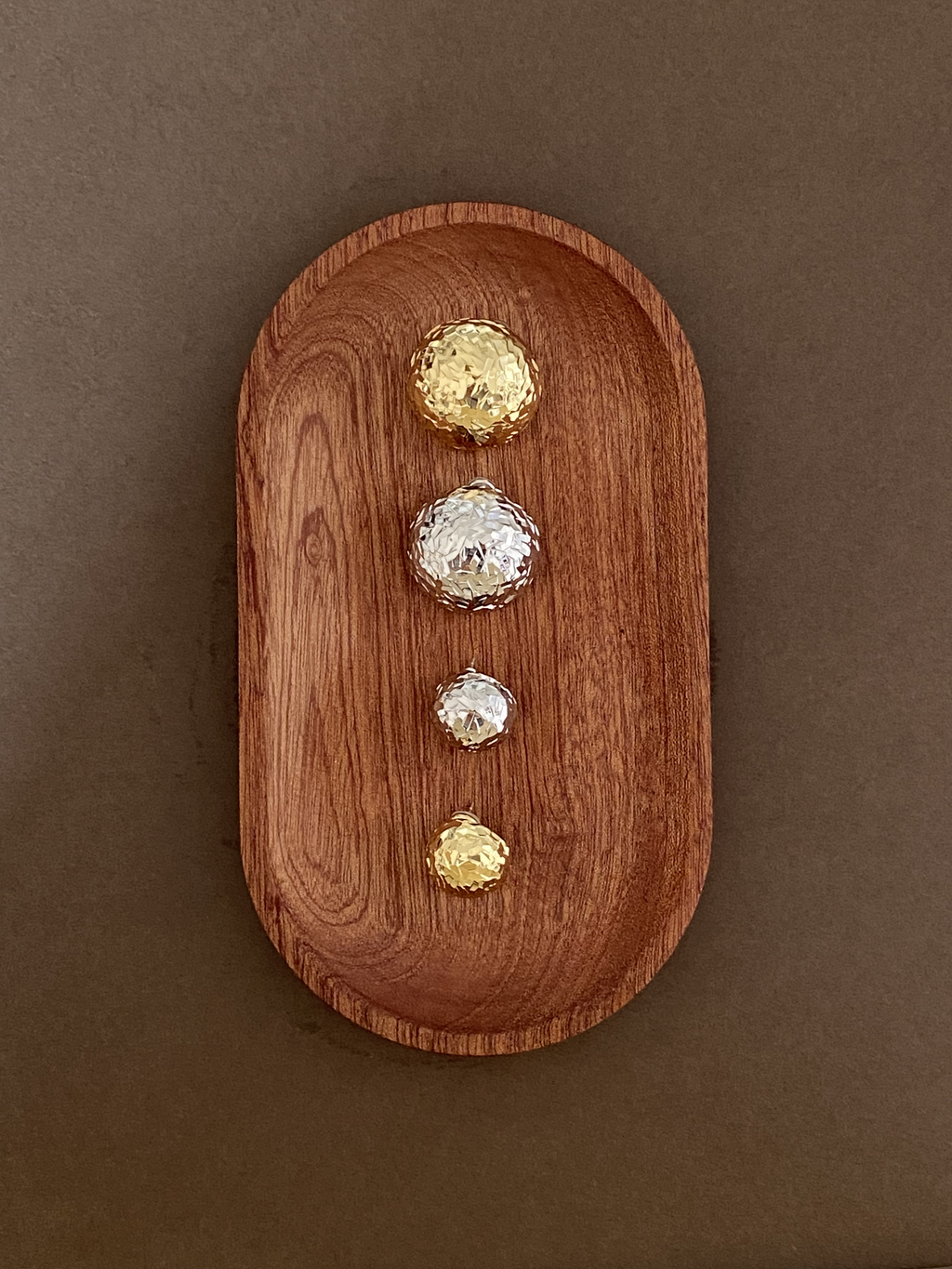 Metal  gleaming  earring