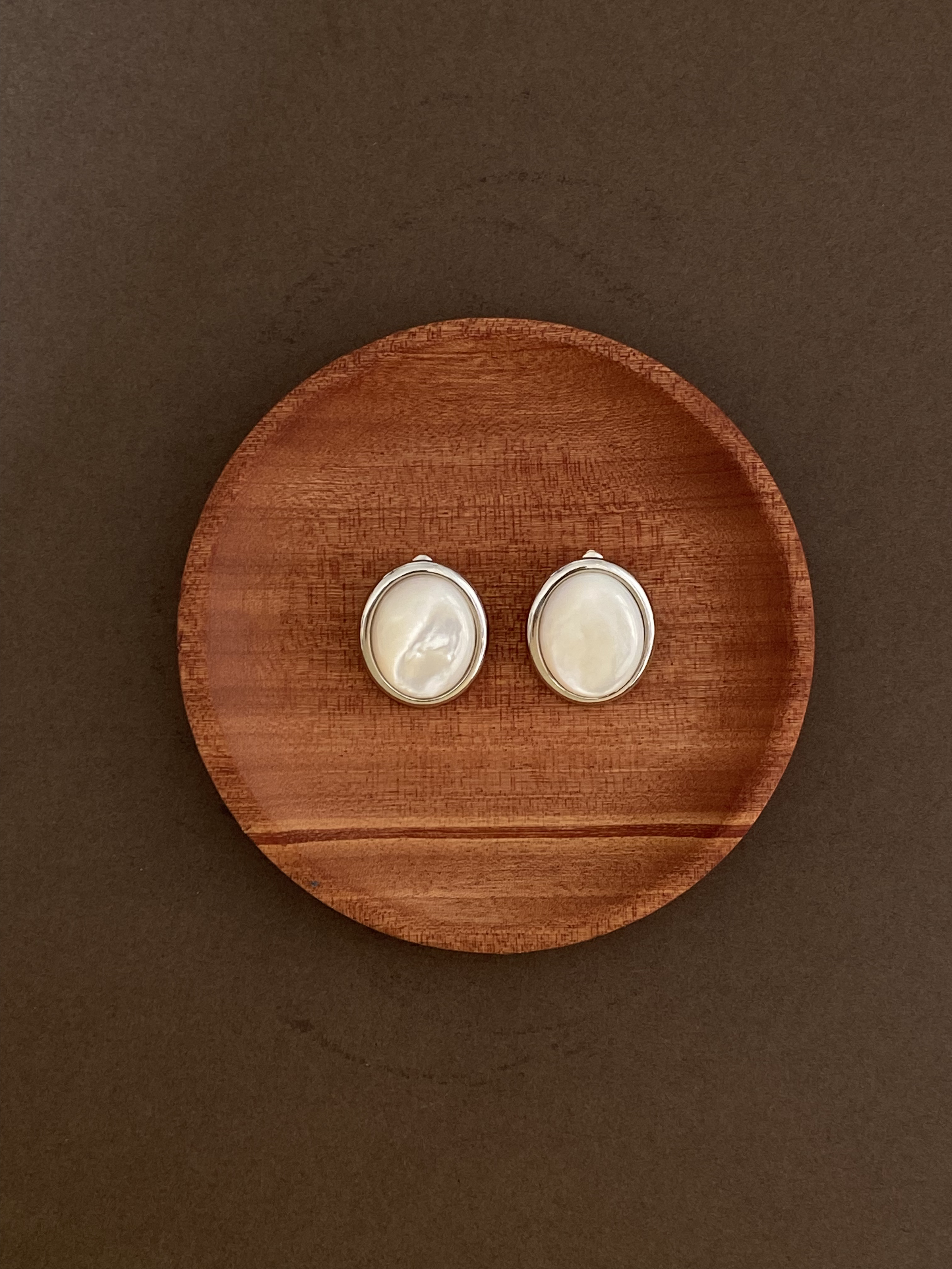 tiger's eye Earrings and mother-of-pearl earring