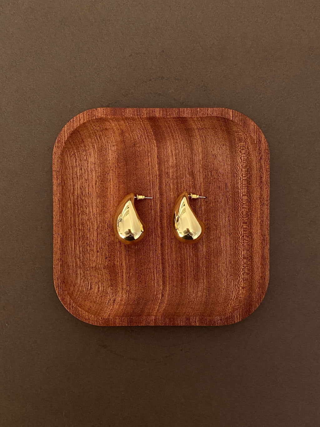 Metallic water droplet Earrings