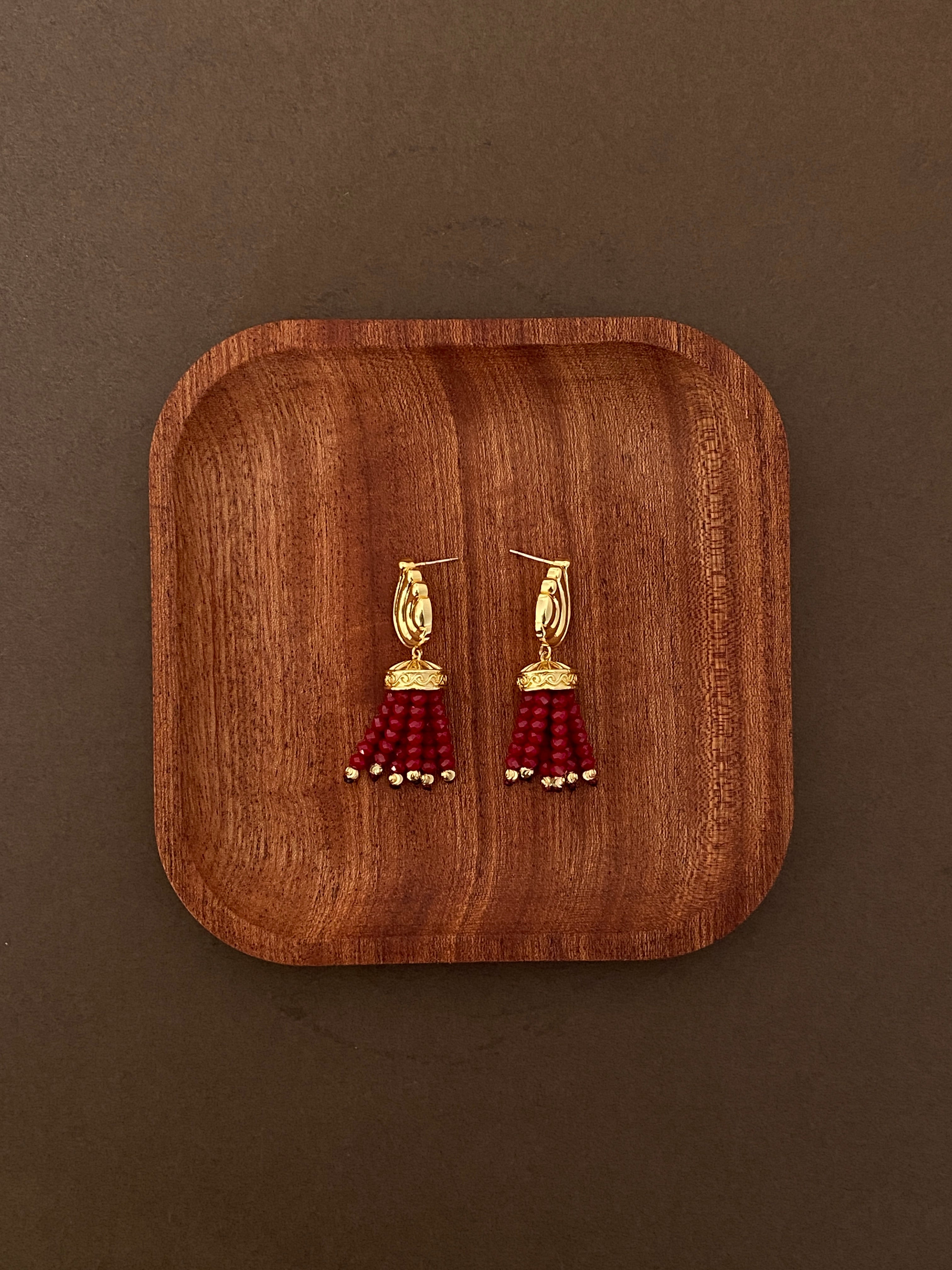 spinel tassels earring