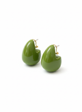 Green resin Earrings