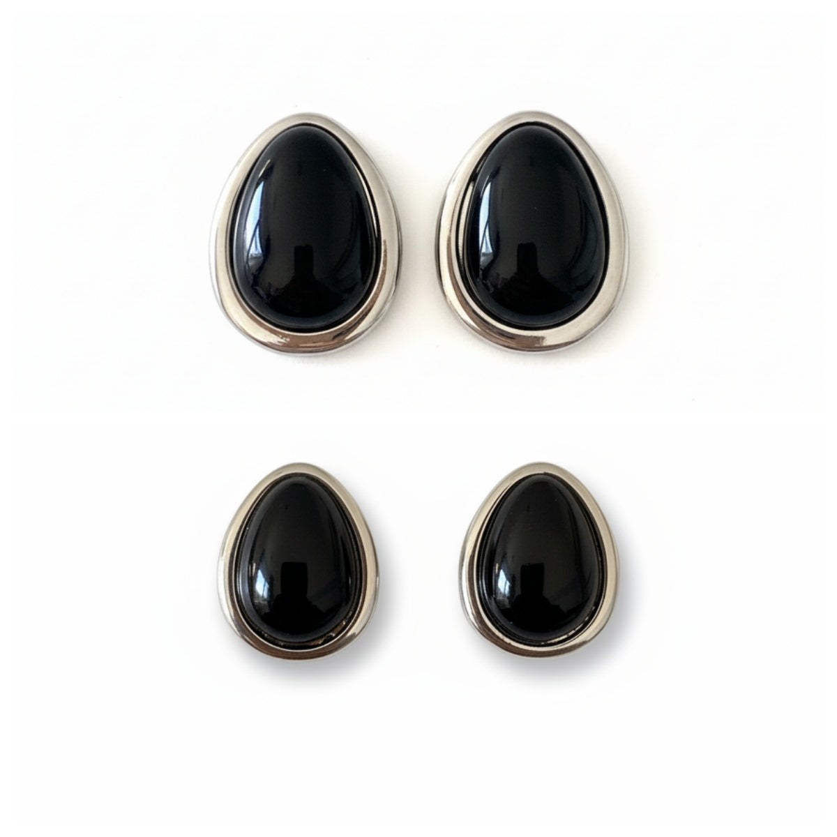 Black onyx mental earring