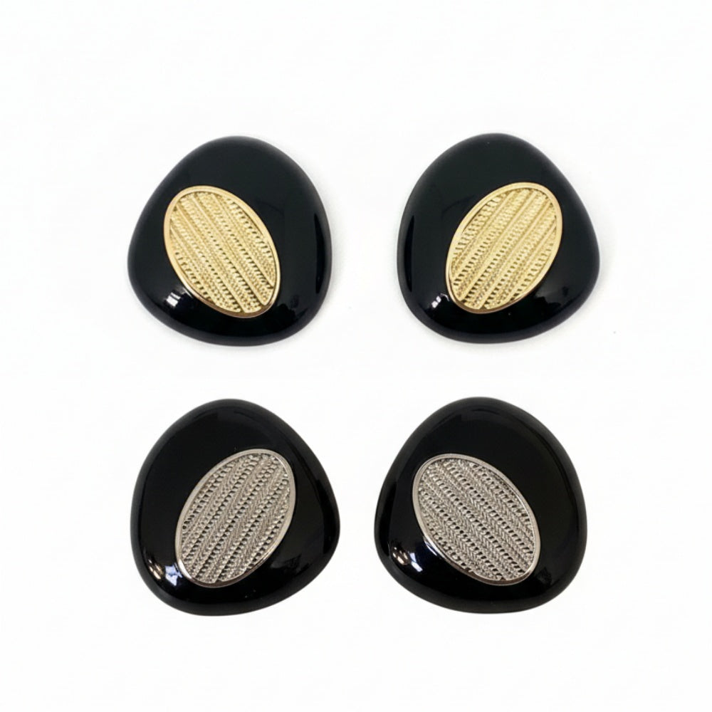 Metal enamel earring