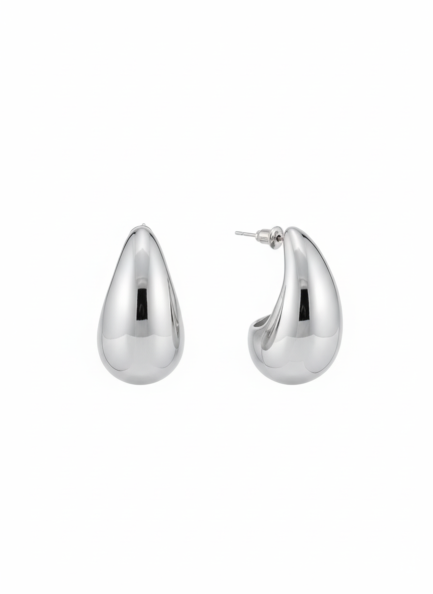 Metallic water droplet Earrings