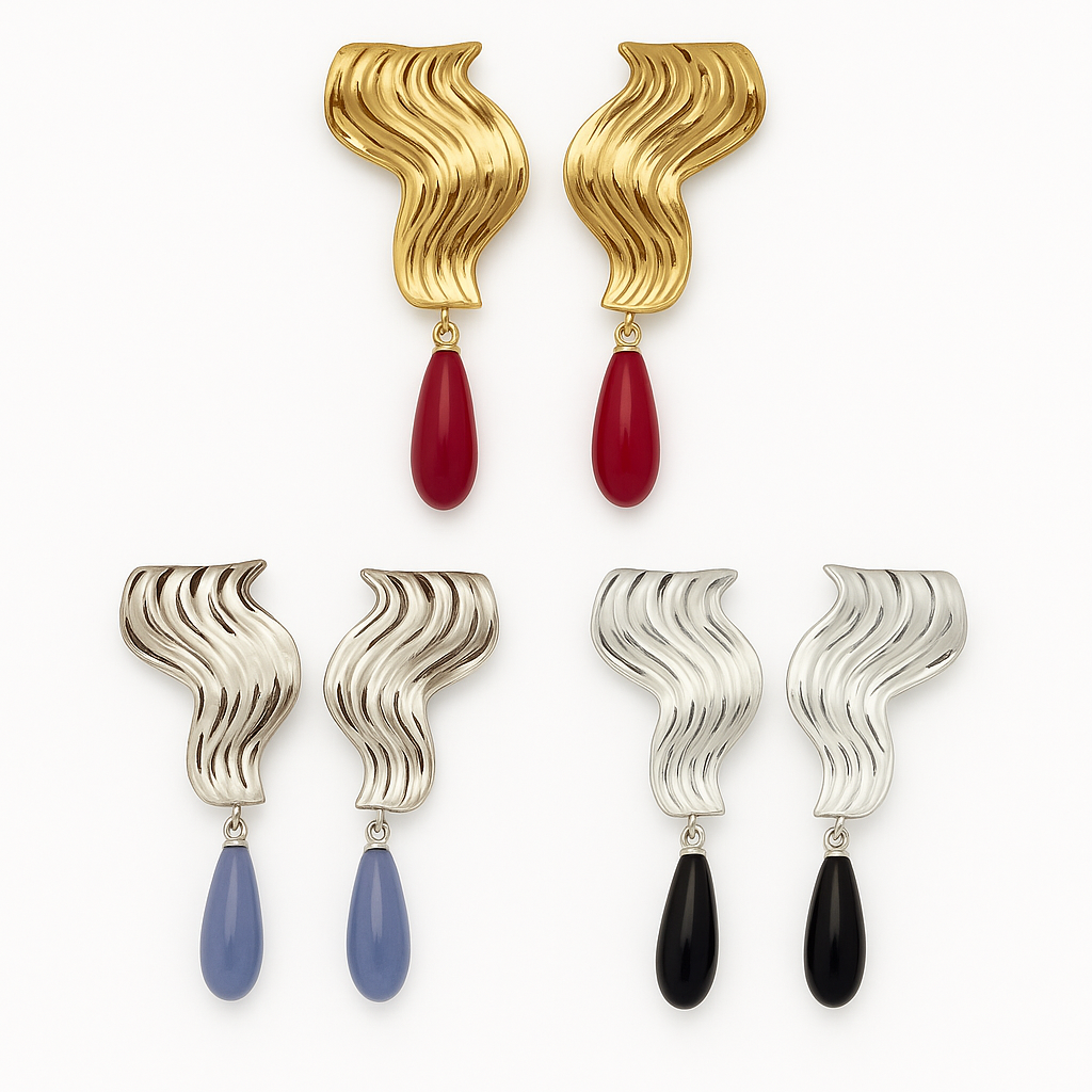 red onyx stone Earrings