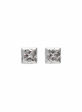 Metal  square gleaming  earring