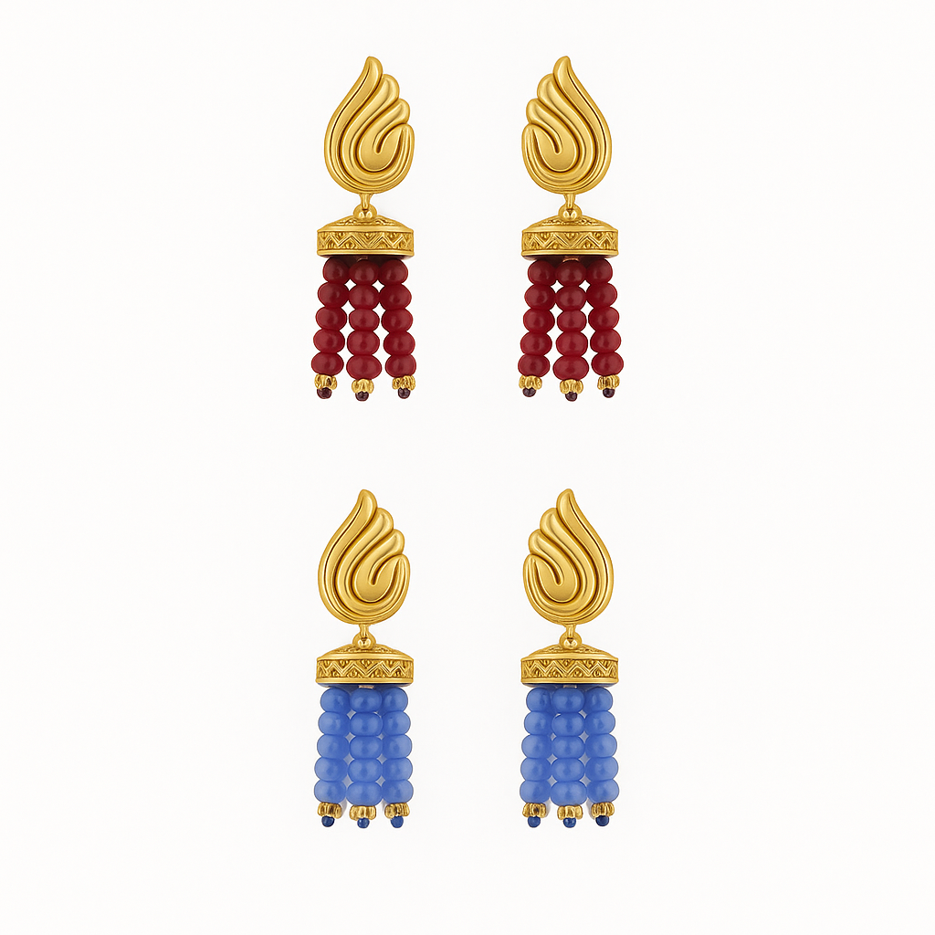 spinel tassels earring